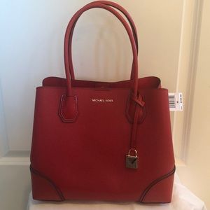 Michael Kors Mercer Medium Center Leather Tote